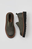 Bueno Shoes Haki Koyu Nubuk Kadın Dolgu Topuklu Ayakkabı 01wv10207