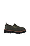Bueno Shoes Haki Koyu Nubuk Kadın Dolgu Topuklu Ayakkabı 01wv10207