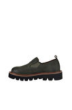 Bueno Shoes Haki Koyu Nubuk Kadın Dolgu Topuklu Ayakkabı 01wv10207