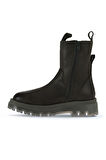 Bueno Shoes Haki Deri Kadın Düz Bot 01wv1501