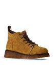 Bueno Shoes Sarı Süet Kadın Düz Bot 01wv5204