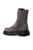 Bueno Shoes Vizon Süet Kadın Dolgu Topuklu Bot 01wv5305