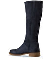 Bueno Shoes Mavi Nubuk Kadın Topuklu Çizme 01wv6000