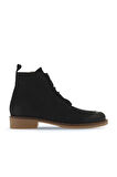 Bueno Shoes Siyah Nubuk Kadın Düz Bot 01wv6002