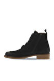 Bueno Shoes Siyah Nubuk Kadın Düz Bot 01wv6002