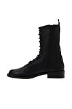 Bueno Shoes Siyah Deri Kadın Düz Bot 01wv6007