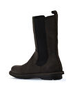Bueno Shoes Gri Koyu Nubuk Kadın Düz Bot 01wv7506