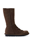 Bueno Shoes Kahverengi Nubuk Kadın Düz Bot 01wv7507
