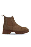 Bueno Shoes Taba Süet Kadın Dolgu Topuklu Bot 01wv9002