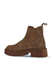 Bueno Shoes Taba Süet Kadın Dolgu Topuklu Bot 01wv9002