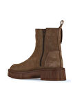 Bueno Shoes Taba Süet Kadın Topuklu Bot 01wv9004