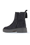 Bueno Shoes Gri Süet Kadın Topuklu Bot 01wv9004