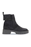 Bueno Shoes Gri Süet Kadın Topuklu Bot 01wv9004