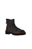Bueno Shoes Gri Koyu Nubuk Kadın Düz Bot 01wv9900