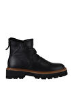 Bueno Shoes Siyah Deri Kadın Düz Bot 01wv9900