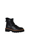 Bueno Shoes Siyah Deri Kadın Düz Bot 01wv9900