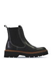Bueno Shoes Siyah Deri Kadın Düz Bot 01wv9905