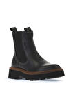Bueno Shoes Siyah Deri Kadın Düz Bot 01wv9905