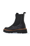 Bueno Shoes Siyah Deri Kadın Düz Bot 01wv9905