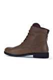 Bueno Shoes Gri Deri Kadın Düz Bot 01wr4600