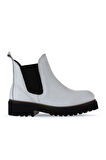 Bueno Shoes Beyaz Flotter Deri Kadın Düz Bot 01wt0801