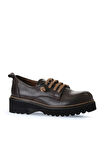 Bueno Shoes Kahverengi Sarı Deri Kadın Klasik Ayakkabı 01wt0815