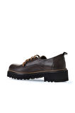 Bueno Shoes Kahverengi Sarı Deri Kadın Klasik Ayakkabı 01wt0815