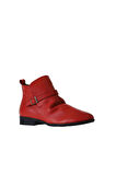 Bueno Shoes Kırmızı Flotter Deri Kadın Düz Bot 01wp2310