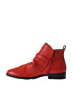 Bueno Shoes Kırmızı Flotter Deri Kadın Düz Bot 01wp2310