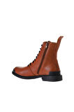 Bueno Shoes Taba Deri Kadın Düz Bot 01wr0900