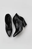 Bueno Shoes Siyah Kırışık Rugan Kadın Topuklu Bot 01wr1404