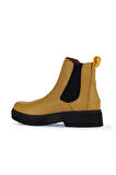 Bueno Shoes Sarı Flotter Deri Kadın Düz Bot 01wr4900