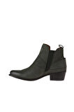 Bueno Shoes Haki Koyu Nubuk Kadın Topuklu Bot 01wr5705