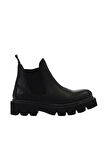 Bueno Shoes Siyah Flotter Deri Kadın Düz Bot 01wr3401