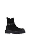 Bueno Shoes Siyah Nubuk Kadın Düz Bot 01wr3408