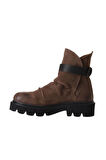 Bueno Shoes Kahverengi Nubuk Kadın Düz Bot 01wr3408