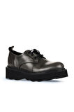 Bueno Shoes Gümüş Deri Kadın Klasik Ayakkabı 01wt0301
