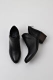 Bueno Shoes Siyah Deri Kadın Topuklu Bot 01wt0605