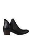 Bueno Shoes Siyah Deri Kadın Topuklu Bot 01wt0605