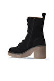 Bueno Shoes Siyah Süet Kadın Topuklu Bot 01wt2905