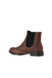 Bueno Shoes Kahverengi Deri Kadın Düz Bot 01wt2402