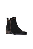 Bueno Shoes Siyah Nubuk Kadın Topuklu Bot 01wp1301