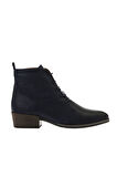 Bueno Shoes Lacivert Deri Kadın Topuklu Bot 01wp1315