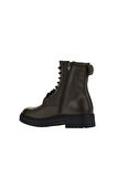 Bueno Shoes Haki Deri Kadın Düz Bot 01wr4208