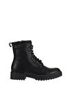 Bueno Shoes Siyah Deri Kadın Düz Bot 01wr4208