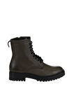 Bueno Shoes Haki Deri Kadın Düz Bot 01wr4208