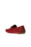 Bueno Shoes Kırmızı Flotter Deri Erkek Loafer 05ms2025