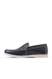 Bueno Shoes Lacivert Flotter Deri Erkek Loafer 05ms102