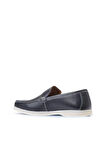Bueno Shoes Lacivert Flotter Deri Erkek Loafer 05ms102