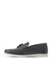 Bueno Shoes Gri Flotter Deri Erkek Loafer 05ms101